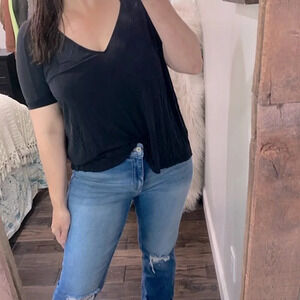 PIKO black bamboo blend black top size small